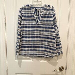 Tommy Bahama blue and white striped sized Medium